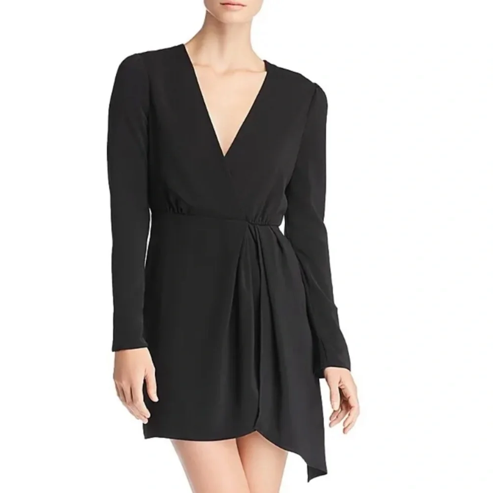 NWT WAYF Plunging Little Black Mini Dress Size XS